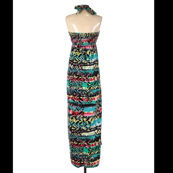 Band of gypsies halter dress, multi color, floor length - Picture 2 of 2
